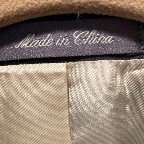 VTG Oscar De La Renta blazer 48L 100 percent silk navy Blue tan lining 2 button - Picture 5 of 6